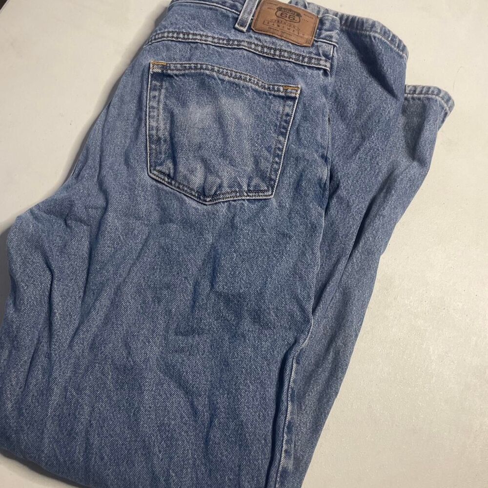 Route-66 Men's Blue and Navy Jeans